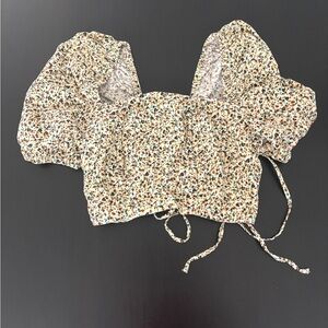 Zara Multicolor Floral Crop top corset